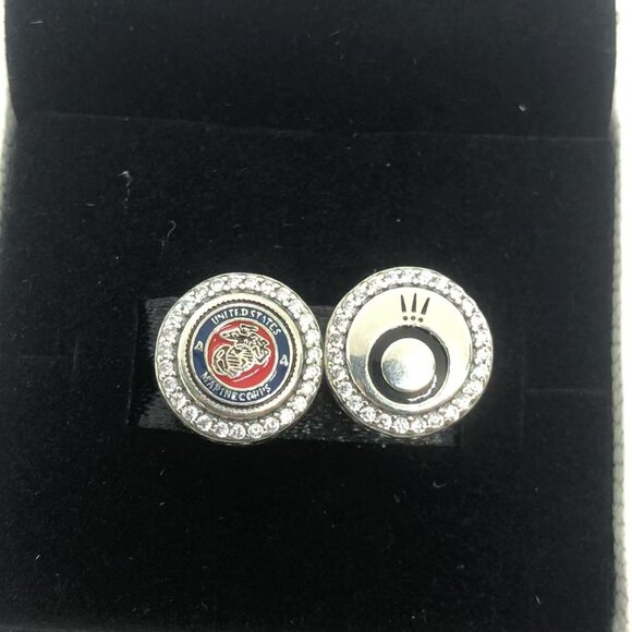 🦋🐯Pandora USMC U.S. Marines Military Exclusive Moments Dangle Charm - Picture 1 of 1